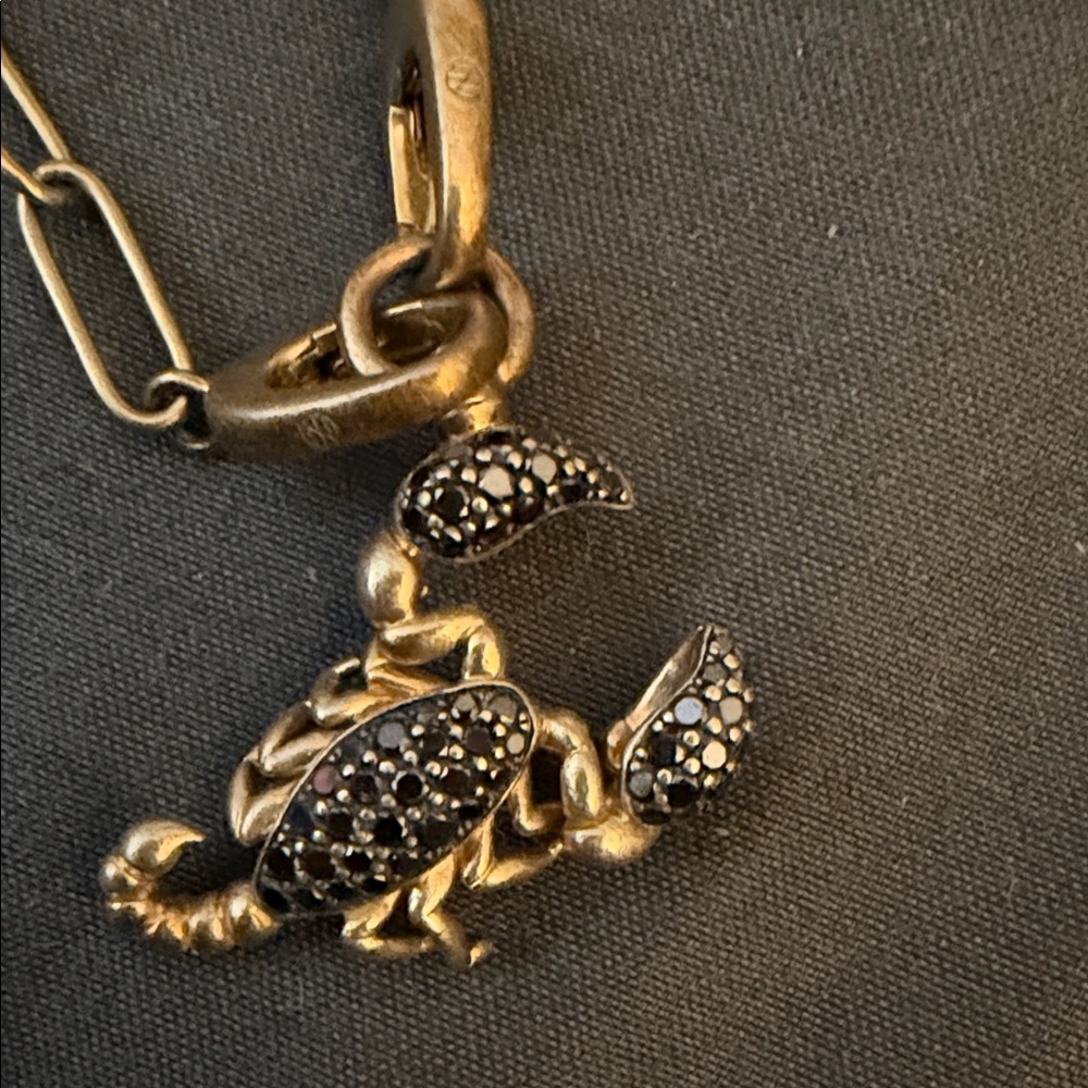 Gold and Black Scorpion Pendant